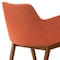 Armen Living Renzo Orange Fabric and Walnut Wood Dining Side Chairs, PK2 LCRESIWAOR - alternate 2